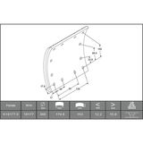 SET OF DRUM BRAKE LININGS